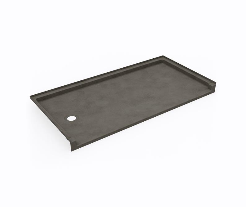 Barrier Free 60x30" Shower Pan w/LH Drain in Charcoal Gray